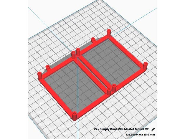 Anet A8 - Minimal Dual Mks Mosfet Mount V2 by pablobernardo