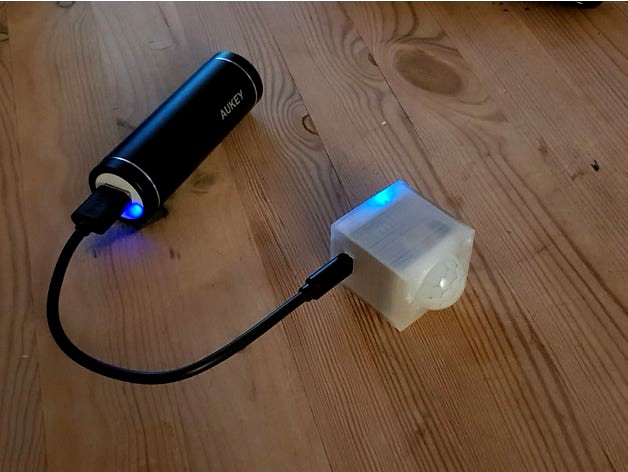 Wemos D1 PIR case wall mount by skydns 3d model