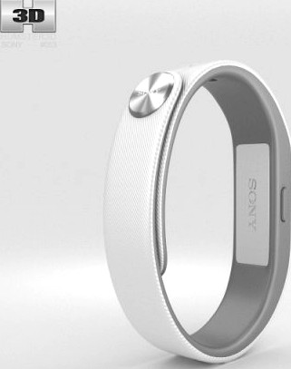 Sony Smart Band SWR10 White 3D Model