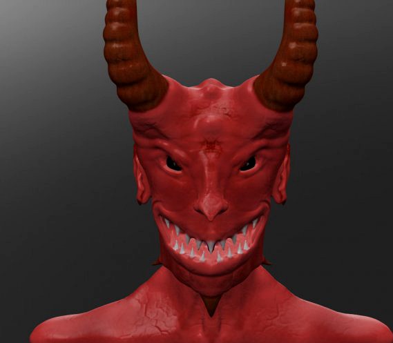 Smile Devil Head 3D Model