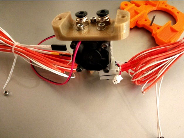 Prusa I2 Dual extruder clamp by bth