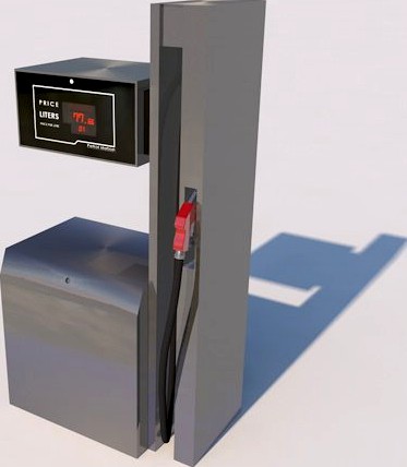 Petrol station of fuel dispensing 3D Model