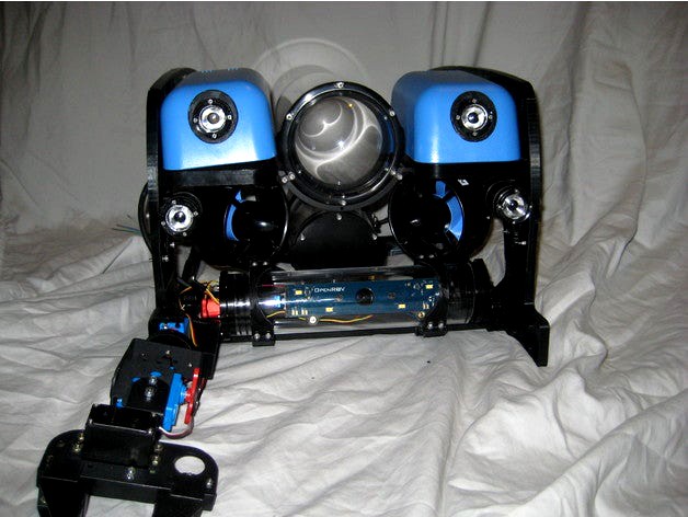 3d printed frames for a Blue Robotics Bluerov 2 by piercet