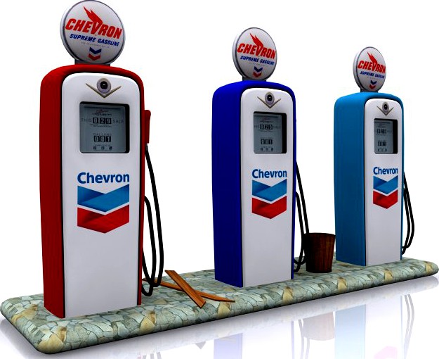 Gas Pump Chevron 3D Model