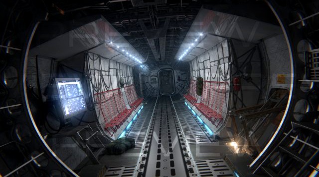 Cargo plane interior 3D Model