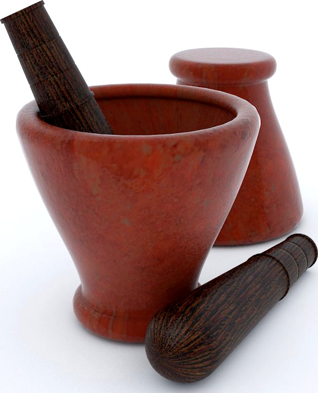 Thai Mortar Pestle 3D Model
