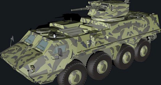 BTR - 4 Parus module 3D Model