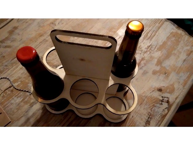 Beer Crate (OpenScad Parametric ) by PieterBos