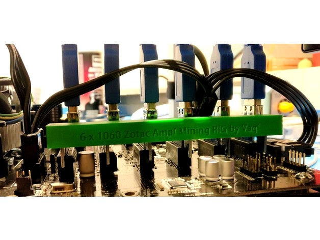 Mining rig risers holder by vaques