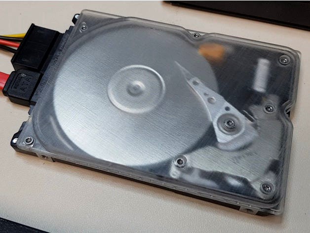 HDD Clear Top Cover (Western Digital 2.5'') by giufini