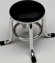 hromed chair 3D Model