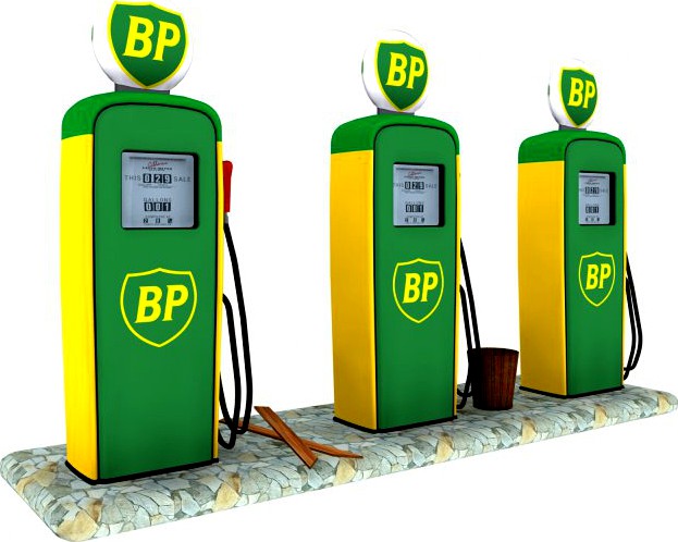 Gas Pump BP 3D Model