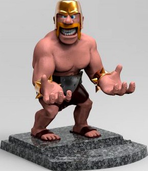 Barbarian Smartphone holder 3D print model 3D Model