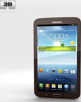 Samsung Galaxy Tab 3 7-inch Gold Brown 3D Model