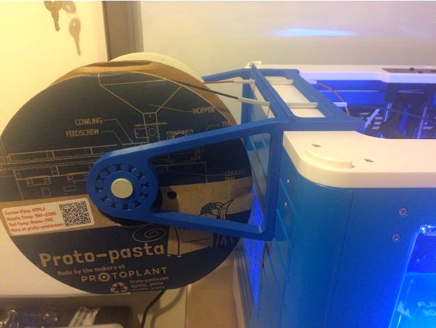 External Filament Spool Holder for Flashforge Inventor 3D Printer (Remix) by JNJLabbe