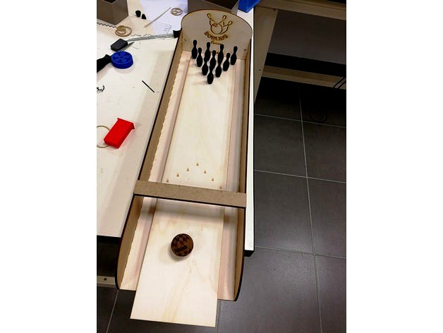 tabletop boowling laser cut game by branche