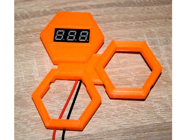 P3Steel Voltmeter Mount ( 3 Digit SevenSegment ) by Axez_D_Nyde