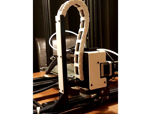 CR-10 Ultimate Z-Box: The ideal drag chain +  X-axis stepper damper bracket + wire management solution by superkris