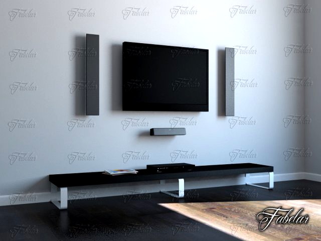 TV cabinet 04 3D Model