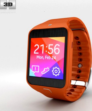 Samsung Gear 2 Neo Orange 3D Model