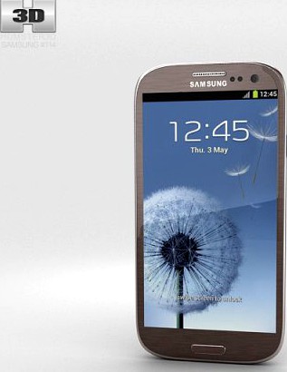 Samsung Galaxy S3 Neo Amber Brown 3D Model