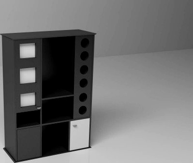 Black shelf 3D Model