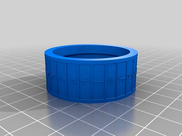 Cryptex 2.0 runes ring by Arzenik