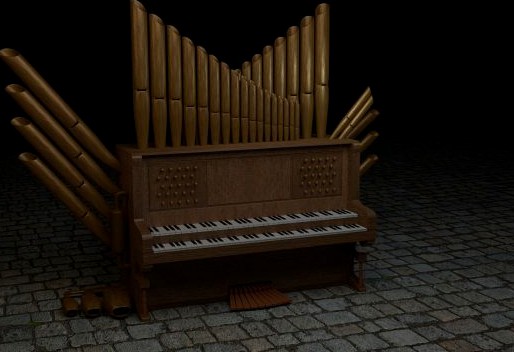 Steampunk organ 3D Model