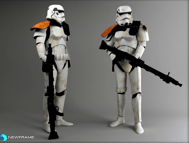 Storm trooper Rigged 3D Model