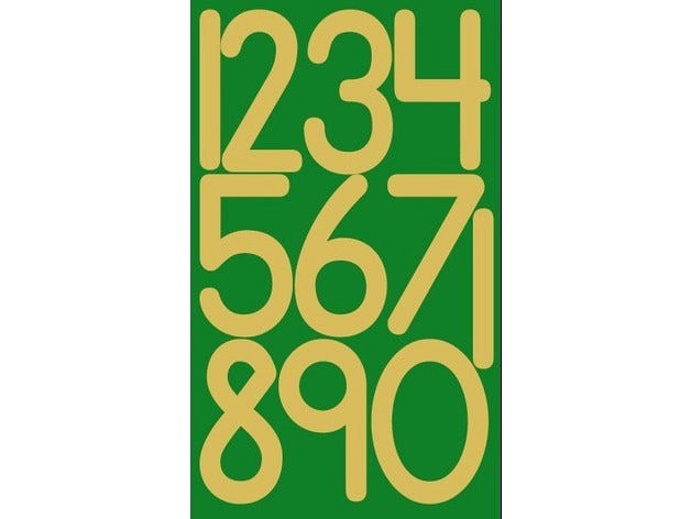 Sand paper numbers Montessori tactile american style for laser cut by atamblay