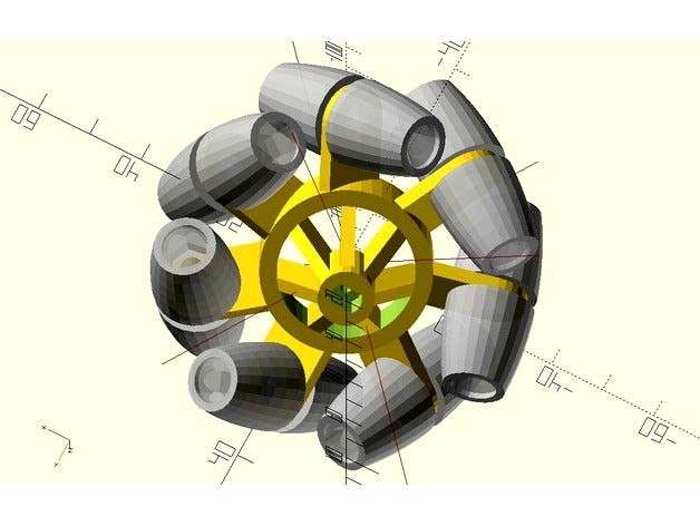 Mecanum wheel for Dagu / Sparkfun / DFRobotics Cherokey by mfinn