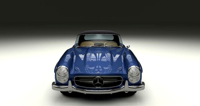 Mercedes 300SL Roaster Top 3D Model