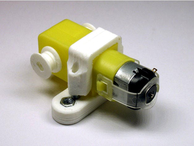 Geared motor mounting for metallic constructor by OlenKOV