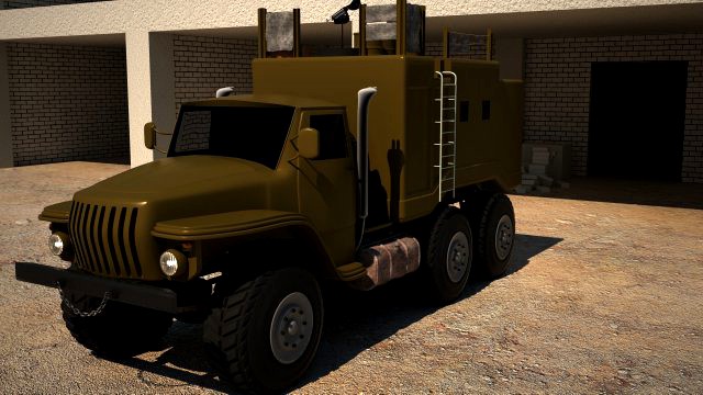 Modernized Ural 4320 3D Model