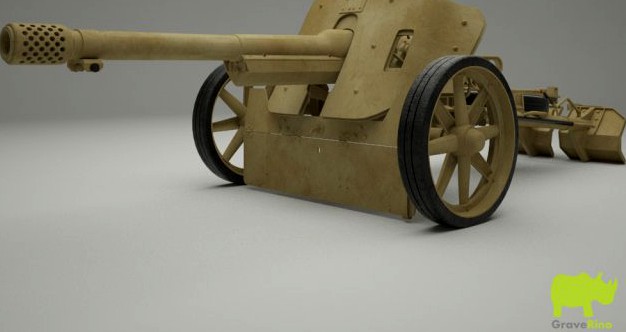 75mm Pak 97-38 3D Model