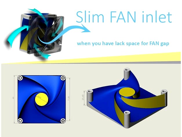 Slim 80mm FAN inlet by shroamer