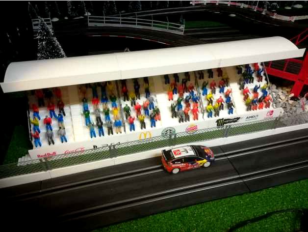 Tribune with people Carrera Go  1:43 scale by d2000