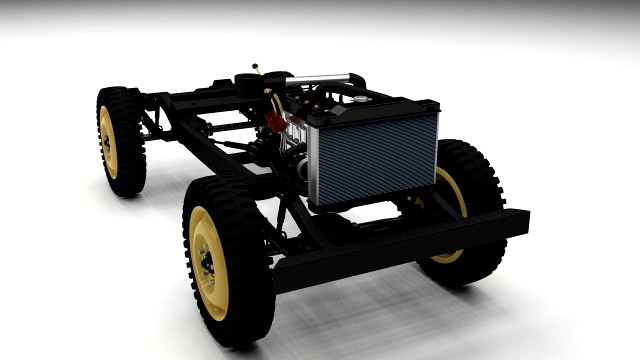 Full Jeep Chassis 3D Model