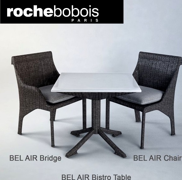 BEL AIR Chair and Table 3D Model