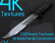 Knife Blade Textures 3D Model