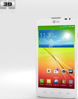 LG L70 Dual White 3D Model