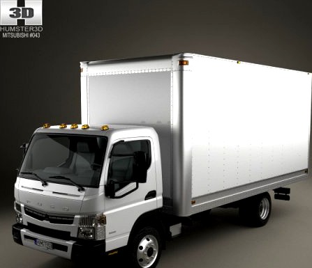 Mitsubishi Fuso Box Truck 2013 3D Model