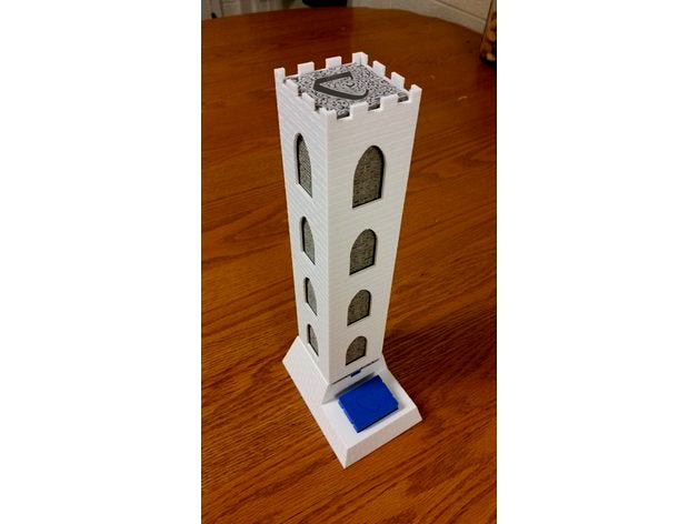 Carcassonne Tile Dispenser Tower by Tquacken