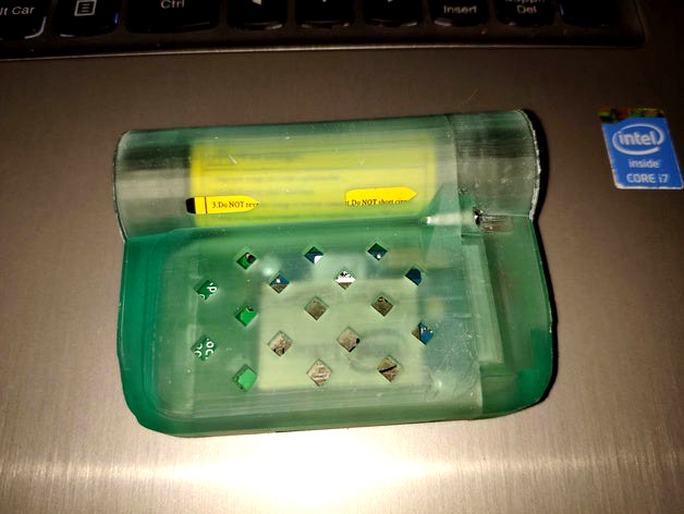 OpenAPS edison-explorer rig case for 18650 (pre-wired ~70mm batteries) by tynbendad