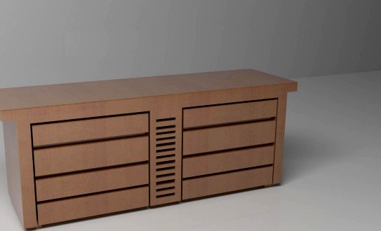 Wood dresser 3D Model