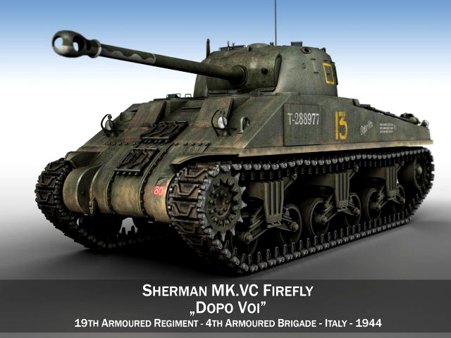 Sherman MK VC Firefly - Dopo Voi 3D Model
