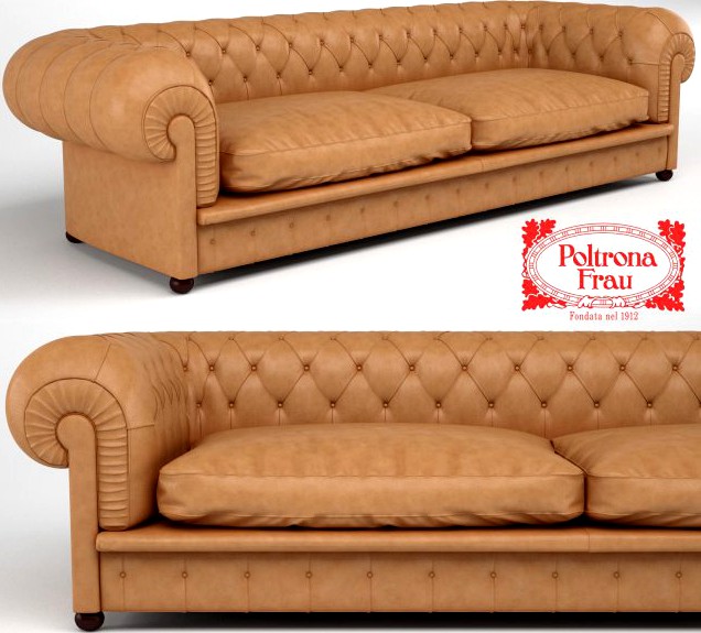 Poltrona Frau Chester sofa 3D Model