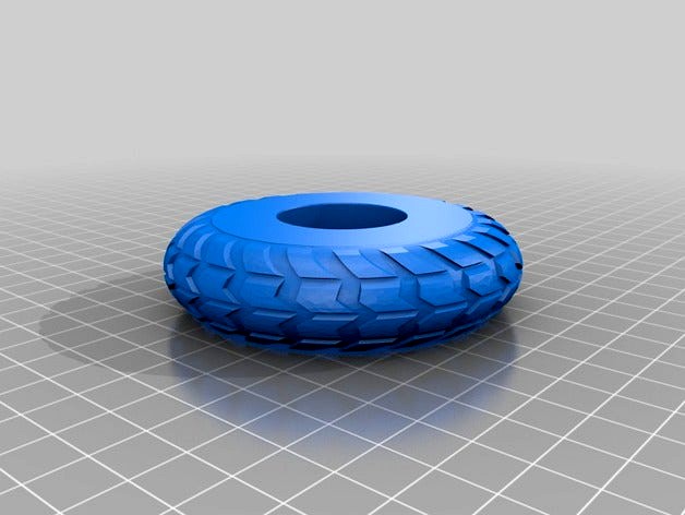 Enlarged 75mm Traction Tire with Rim by rsoko