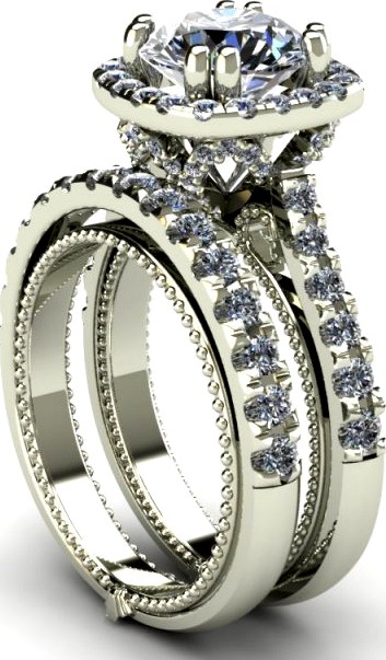 Parth ring2 16mm stl diamond price stl 3D Model