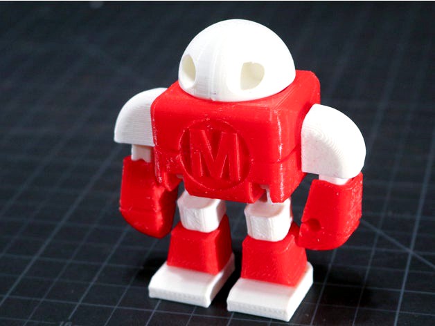 Maker Faire Robot Action Figure / Two Color / Dual Extrusion  by AndrewSink